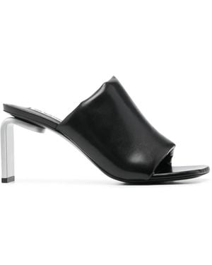 Jil Sander レザーミュール - ブラック