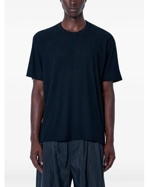 Ssstein Ribbed Cotton-Jersey T-Shirt - Blue