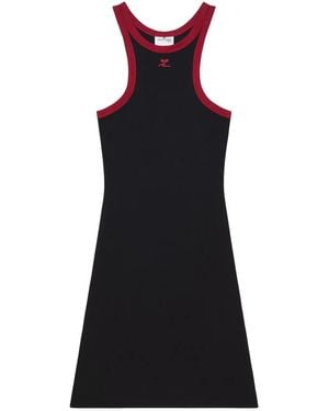Courreges Cotton Scuba Dress - Black