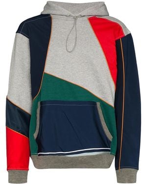 Ahluwalia Patchwork Design Hoodie - Blue