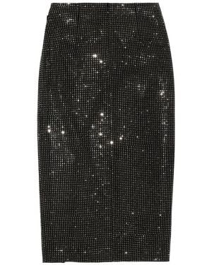 Roland Mouret Jupe Froncée À Ornements En Cristal - Black