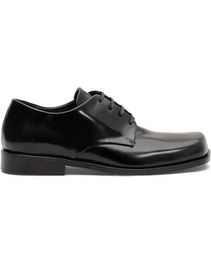 Ami Paris Square-Toe Derby Shoes - Black