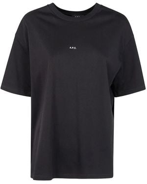 A.P.C. A. P.C. A. P.C. Boxy Micro Logo Gots T-Shirt - Black