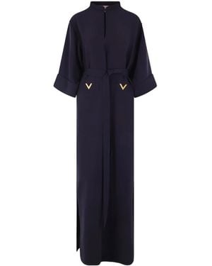 Valentino Garavani Cady Couture Vゴールド ドレス - ブルー