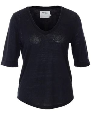 Not Shy Romana V-Neck T-Shirt - Blue