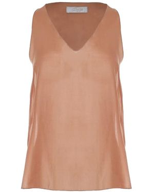 Devotion V-Neck Sleeveless Blouse - Brown