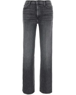Mother Ausgeblichene Straight-Leg-Jeans - Grau