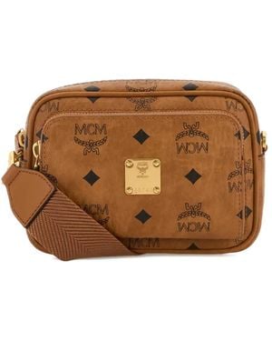 MCM Printed Canvas Aren Crossbody Bag - Brown