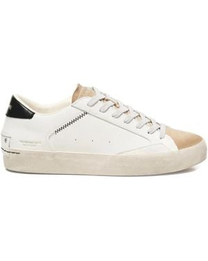 Crime London Sk8 Deluxe Lace-Up Trainers - White