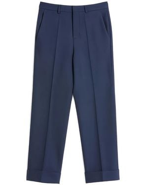 Valentino Garavani Virgin Wool Trousers - Blue