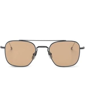 Thom Browne Pilot-Frame Sunglasses - Natural