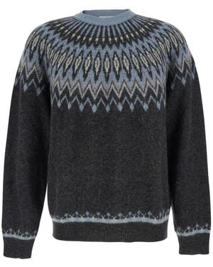 Roberto Collina Fair Isle-Knit Sweater - Gray