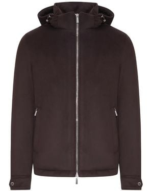 Moorer Albini Cashmere Hooded Jacket - Brown