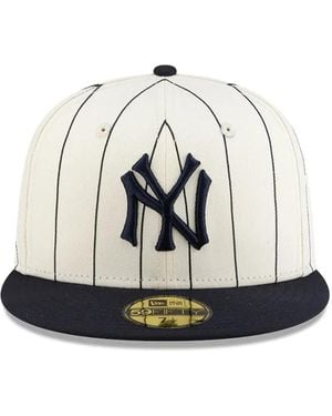KTZ Ny Yankees Pinstripe-pattern 59fifty Baseball Cap - White