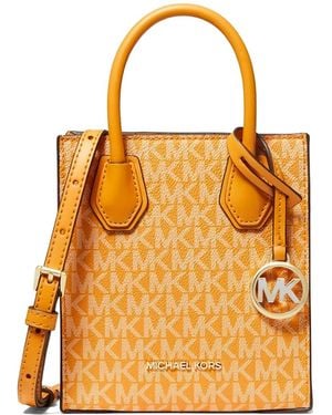 Michael Kors Bandolera Mercer Pequeña - Naranja