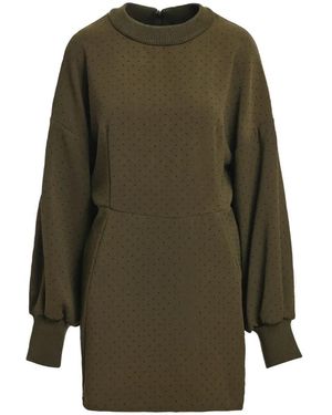 Essentiel Antwerp Robe Courte À Ornements Strassés - Green