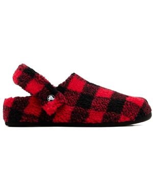 Crocs™ Slippers A Cuadros - Rojo