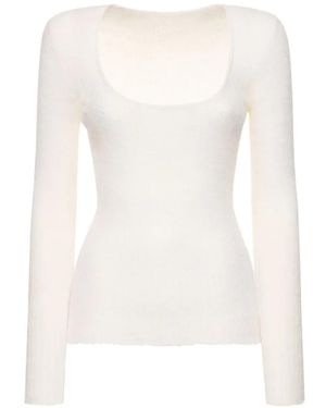 Jacquemus Pullover mit U-Ausschnitt - Weiß