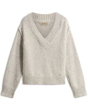 Woolrich Jersey Con Cuello En V - Blanco