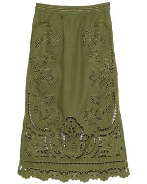 FARM Rio Majestic Garden Richelieu Skirt - Green