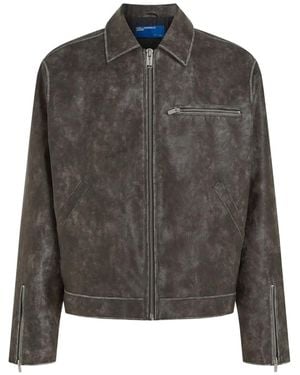 KARL LAGERFELD Ecological Leather Jacket - Grey