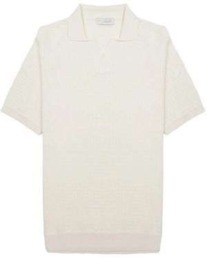 LUIGI GENTILE Open-Knit Short-Sleeve T-Shirt - White