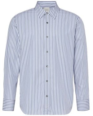 Calvin Klein Striped Long-Sleeve Shirt - Blue