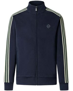 Hackett Side-Stripe Zip-Up Sweatshirt - Blue