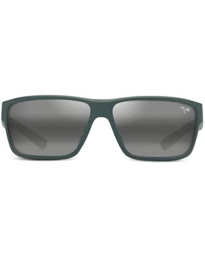 Maui Jim Eckige Uila Asian Fit Sonnenbrille - Grau