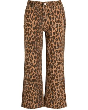 Damson Madder Kenny Leopard-Print Trousers - Natural