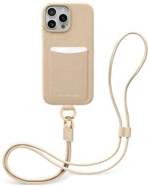 Maison De Sabre Sling Leather Iphone 16 Pro Phone Case - White
