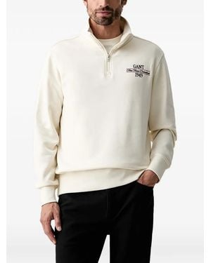 GANT Sudadera Con Logo Bordado - Blanco