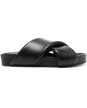 Jil Sander Leather Futuristic Sandal - Black