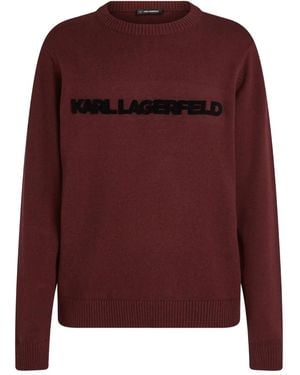 Karl Lagerfeld ロゴ セーター - パープル