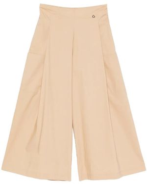 Carla G Pugi Wide-Leg Cropped Pants - Natural