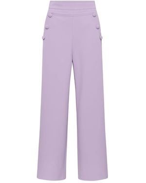 Maliparmi Pantalones Con Detalle De Botones - Morado