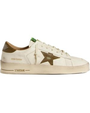 Golden Goose Stardan star-printed leather sneakers - Natur