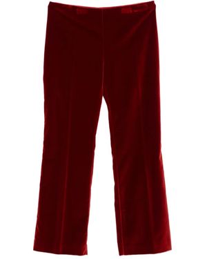 Etro Hose Aus Samt - Rot