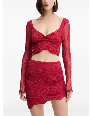 Charo Ruiz Briny Drawstring Top - Red
