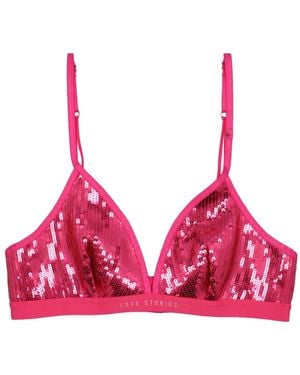 Love Stories Nightrider Sequined Bra - Pink