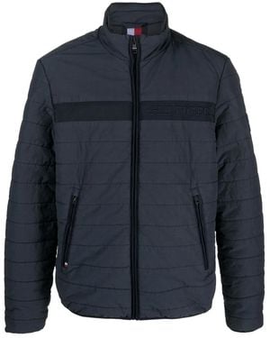 Tommy Hilfiger Logo-Embroidered Padded Jacket - Blue