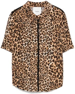 Nanushka Blusa Clare - Marrone