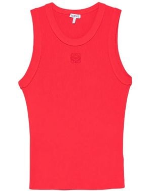Loewe Anagram-Embroidered Ribbed Tank Top