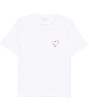agnès b. Heart Motif T-Shirt - White