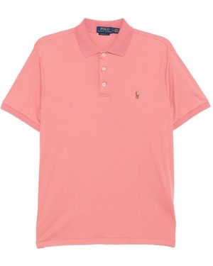 Polo Ralph Lauren Embroidered-Logo Cotton Polo Shirt - Pink