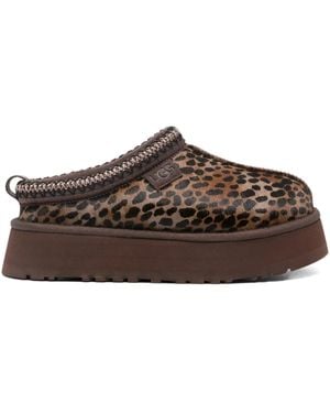 UGG Tazz Caspian Mules mit Leoparden-Print - Braun