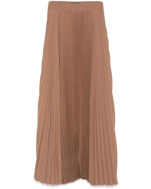 Styland Pleated Maxi Skirt - Brown