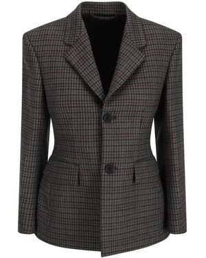 Balenciaga Kariertes Sakko - Schwarz