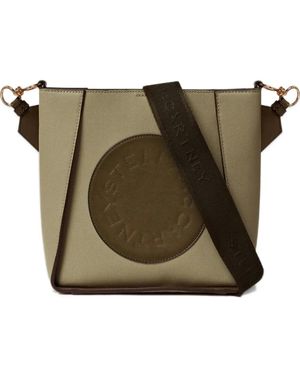 Stella McCartney Logo Square Crossbody Bag - Green
