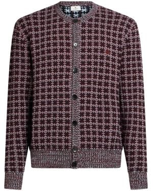 Etro Pegaso-Embroidered Geometric-Pattern Cardigan